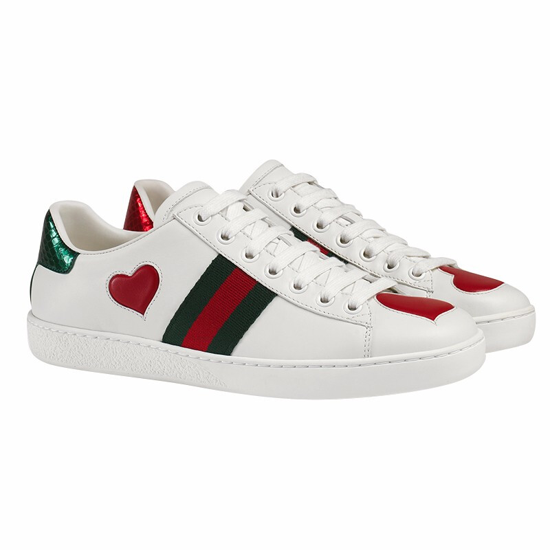 【包邮包税】gucci/古驰 女鞋 ace系列白色皮革休闲运动百搭鞋小白鞋