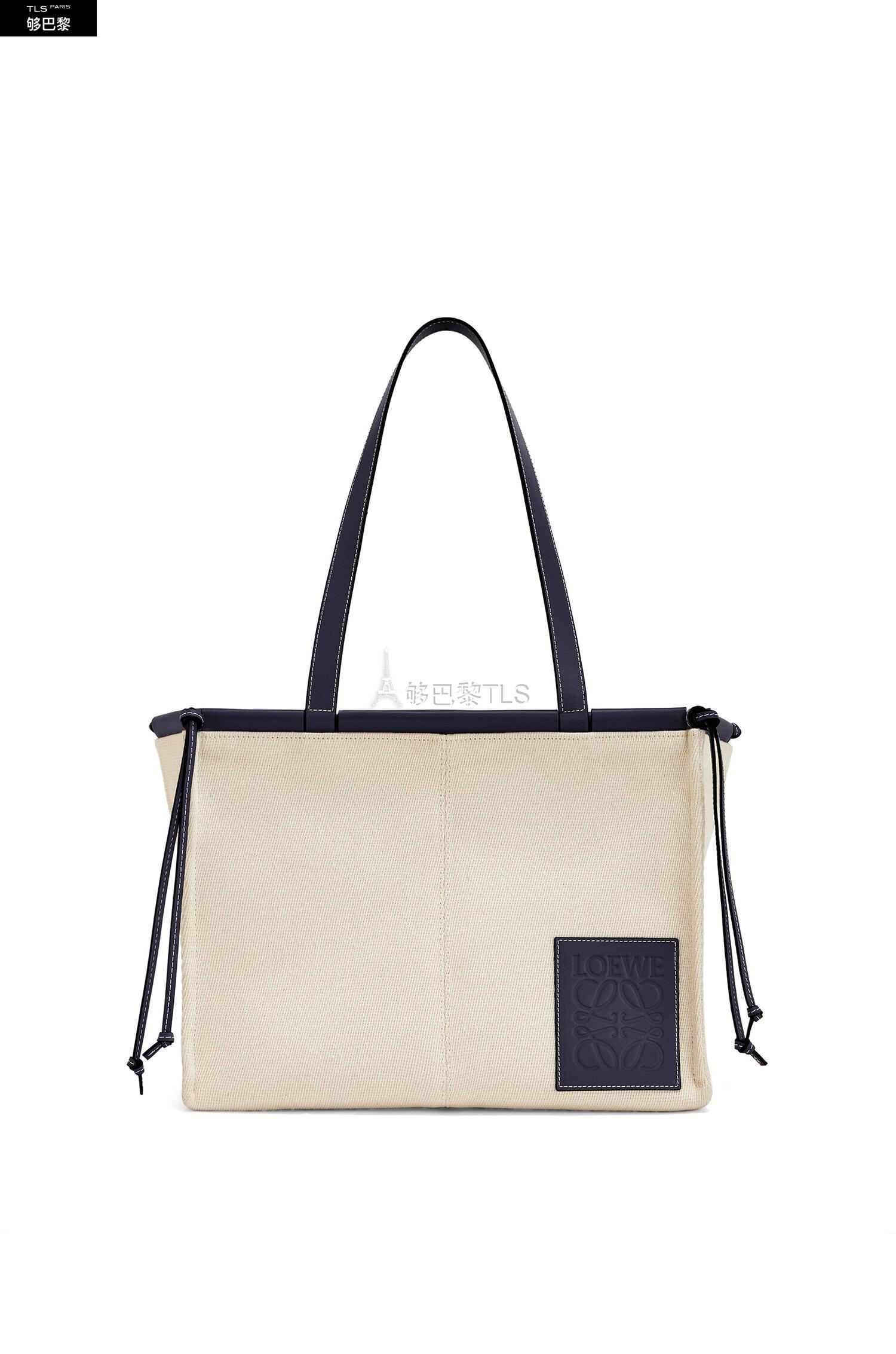 【包邮包税】 loewe罗意威 21年春夏 女士 手提包 小号帆布和牛皮革