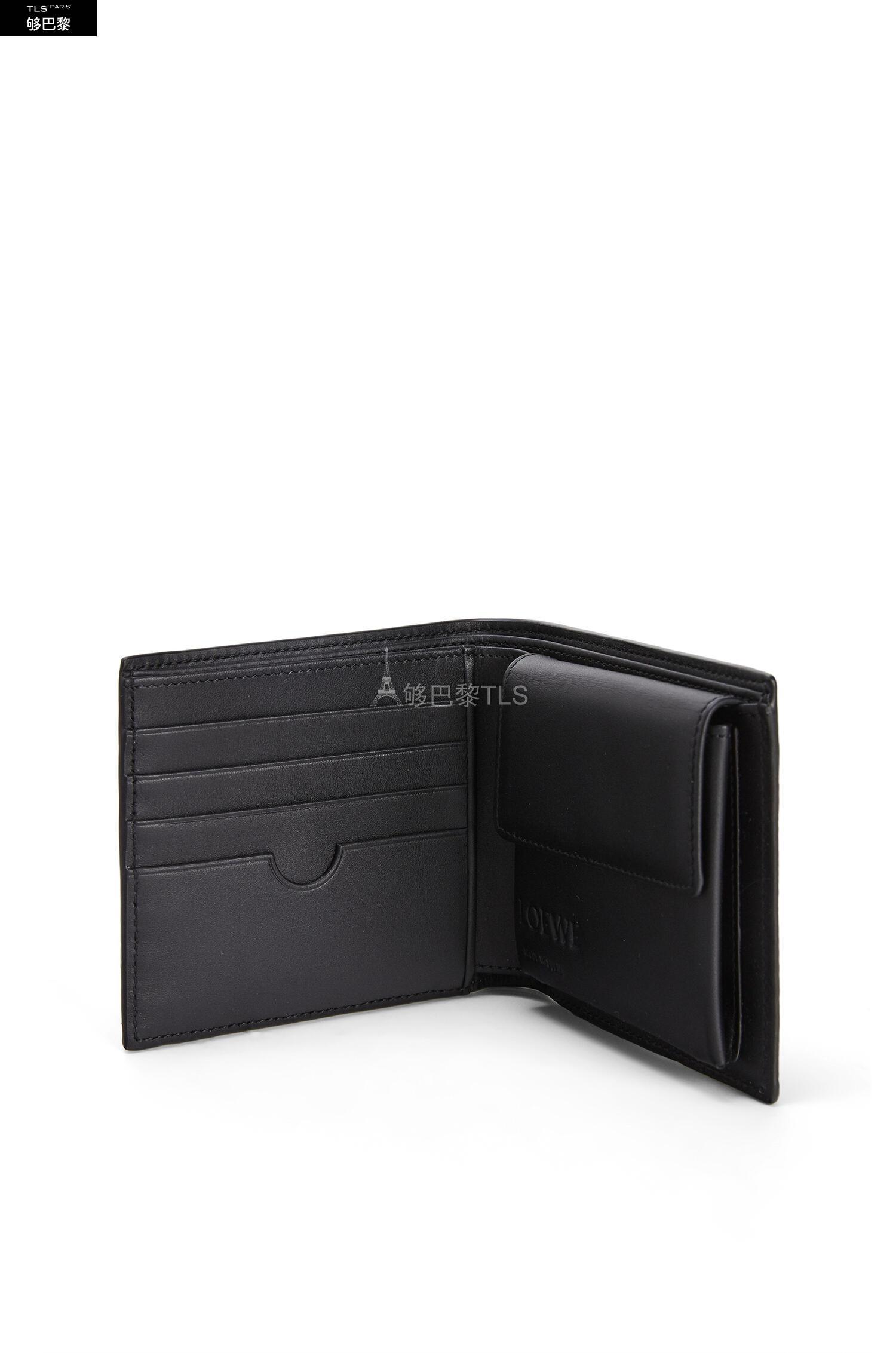 loewe罗意威 21年春夏 男士 钱包 柔软粒面小牛皮双折硬