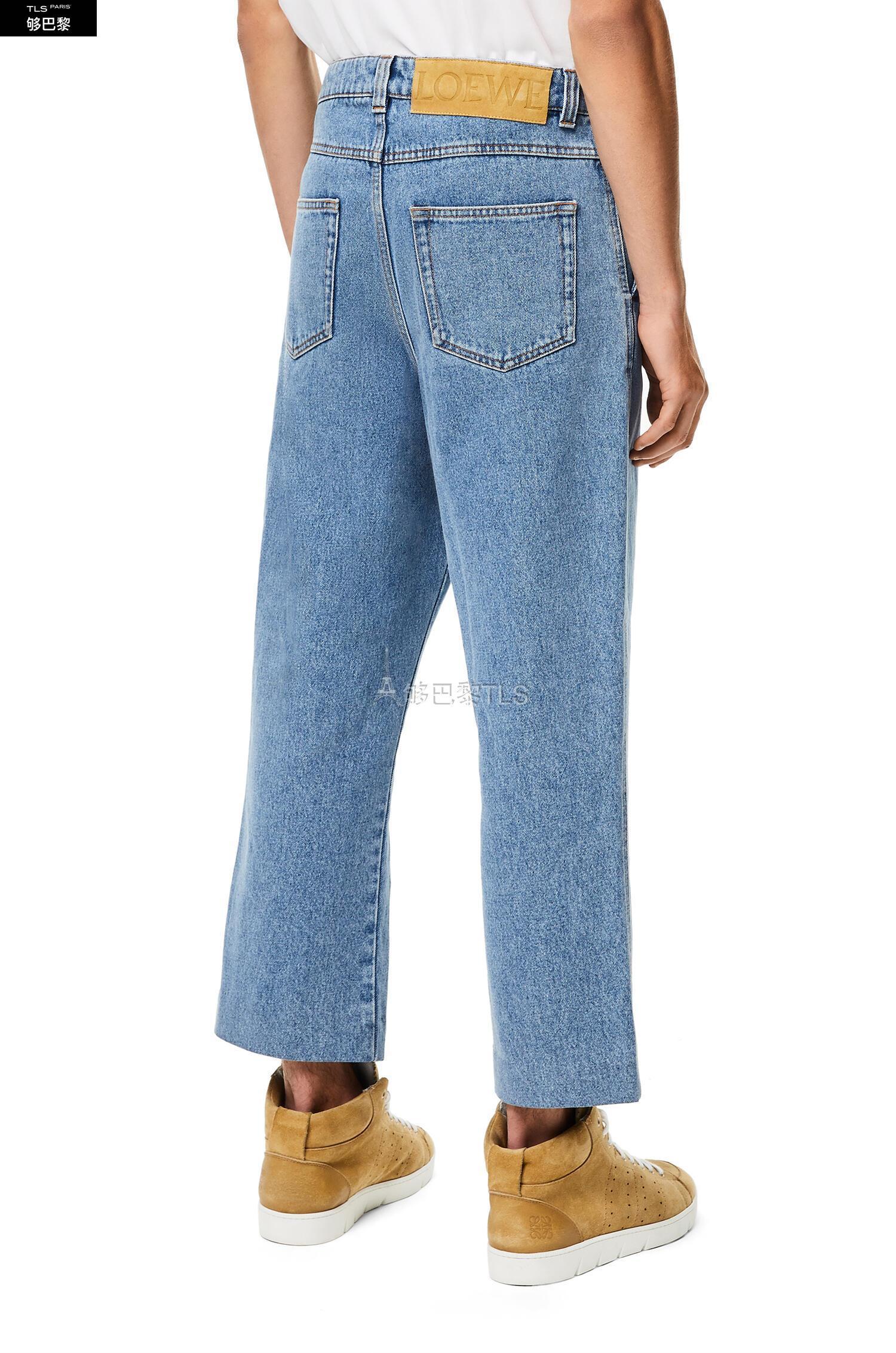 【包邮包税】 loewe罗意威 21年春夏 男士 牛仔裤 棉质渔夫牛仔裤 h