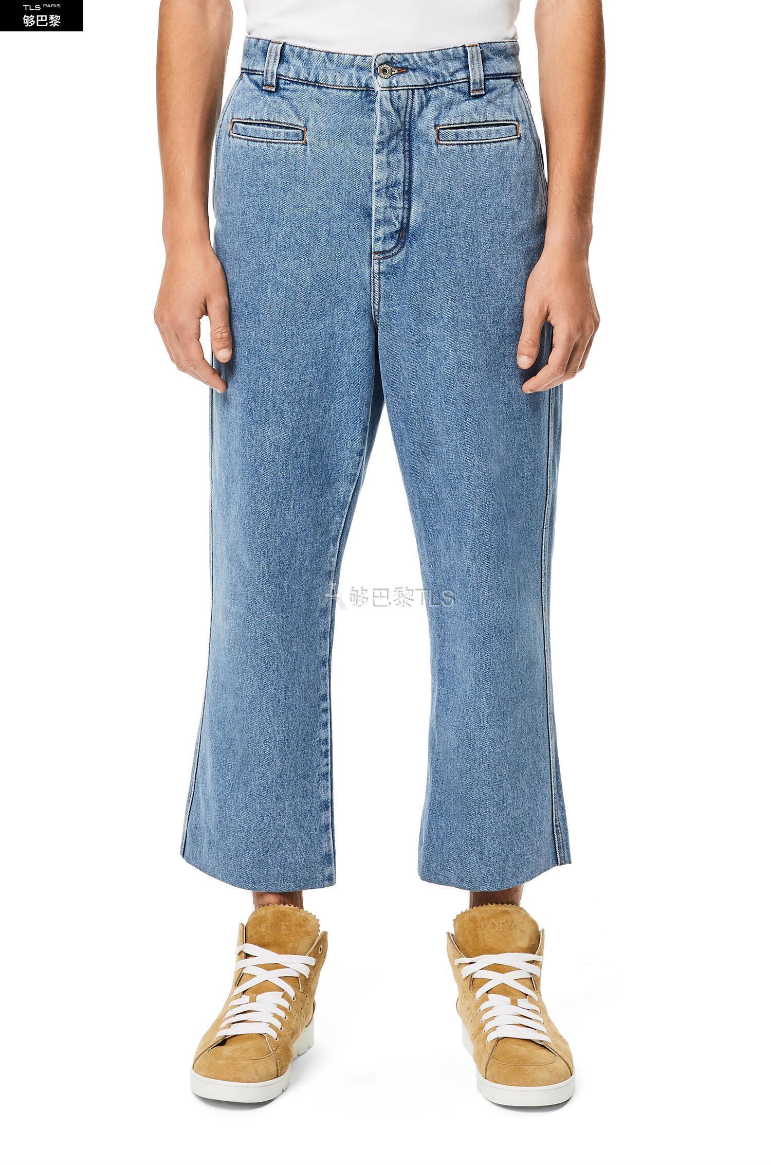 【包邮包税】 loewe罗意威 21年春夏 男士 牛仔裤 棉质渔夫牛仔裤 h