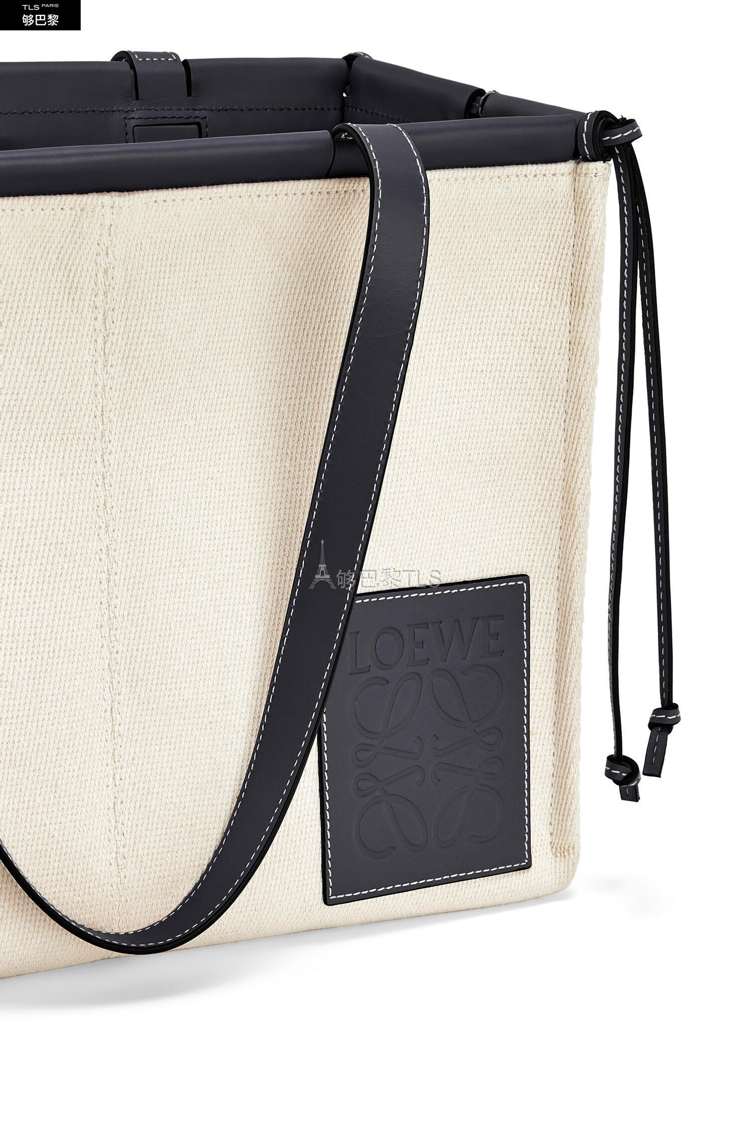 【包邮包税】 loewe罗意威 21年春夏 女士 手提包 小号帆布和牛皮革