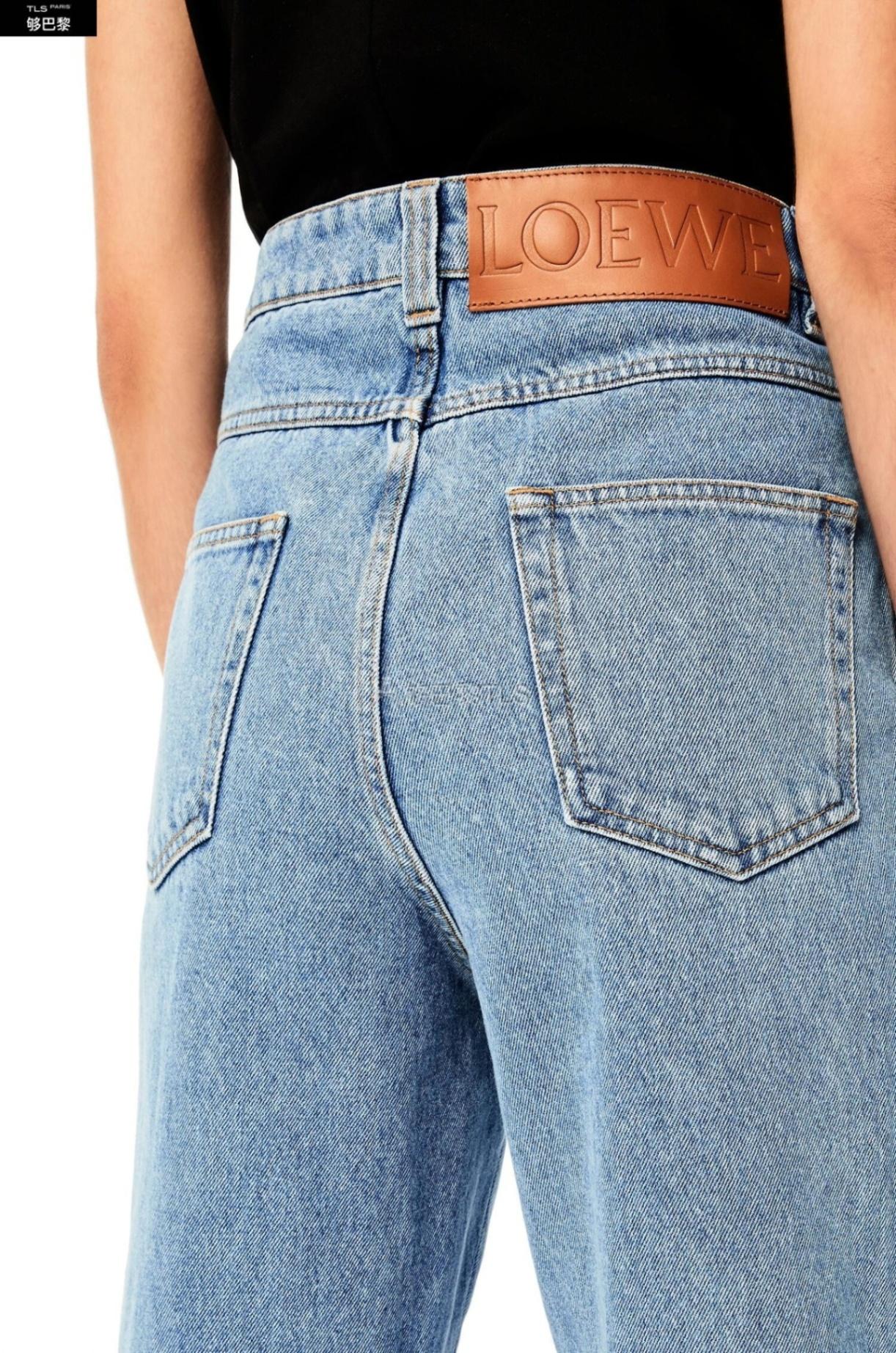 【包邮包税】 loewe罗意威 21年春夏 女士 牛仔裤 fisherman stone