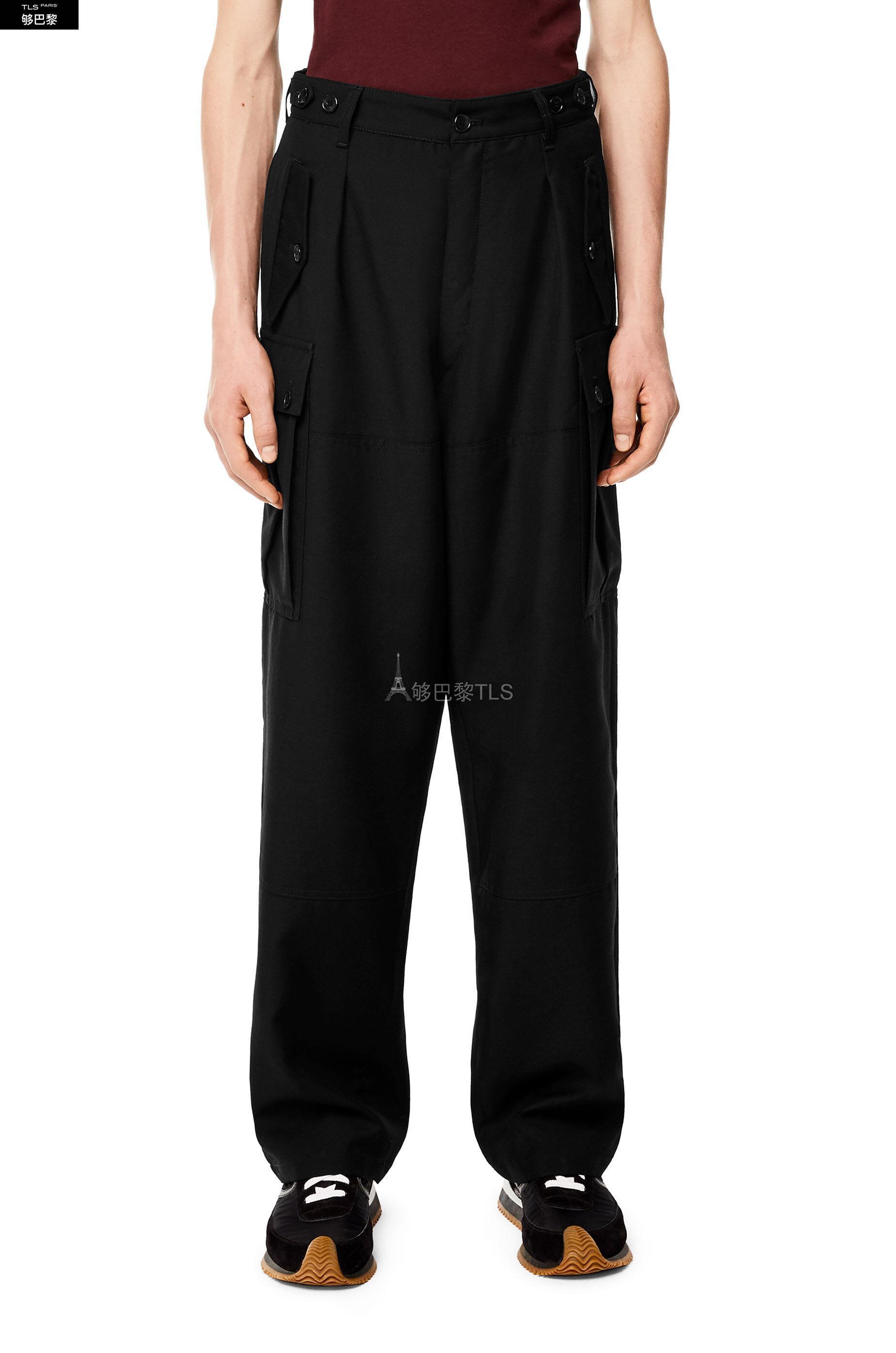 【包邮包税】 loewe罗意威 21年春夏 男士 休闲裤 羊毛工装口袋长裤