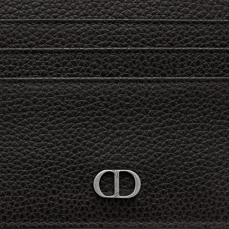 【包税】dior/迪奥 21春夏新款 男士黑色粒面小牛皮cd标志卡包卡片夹2
