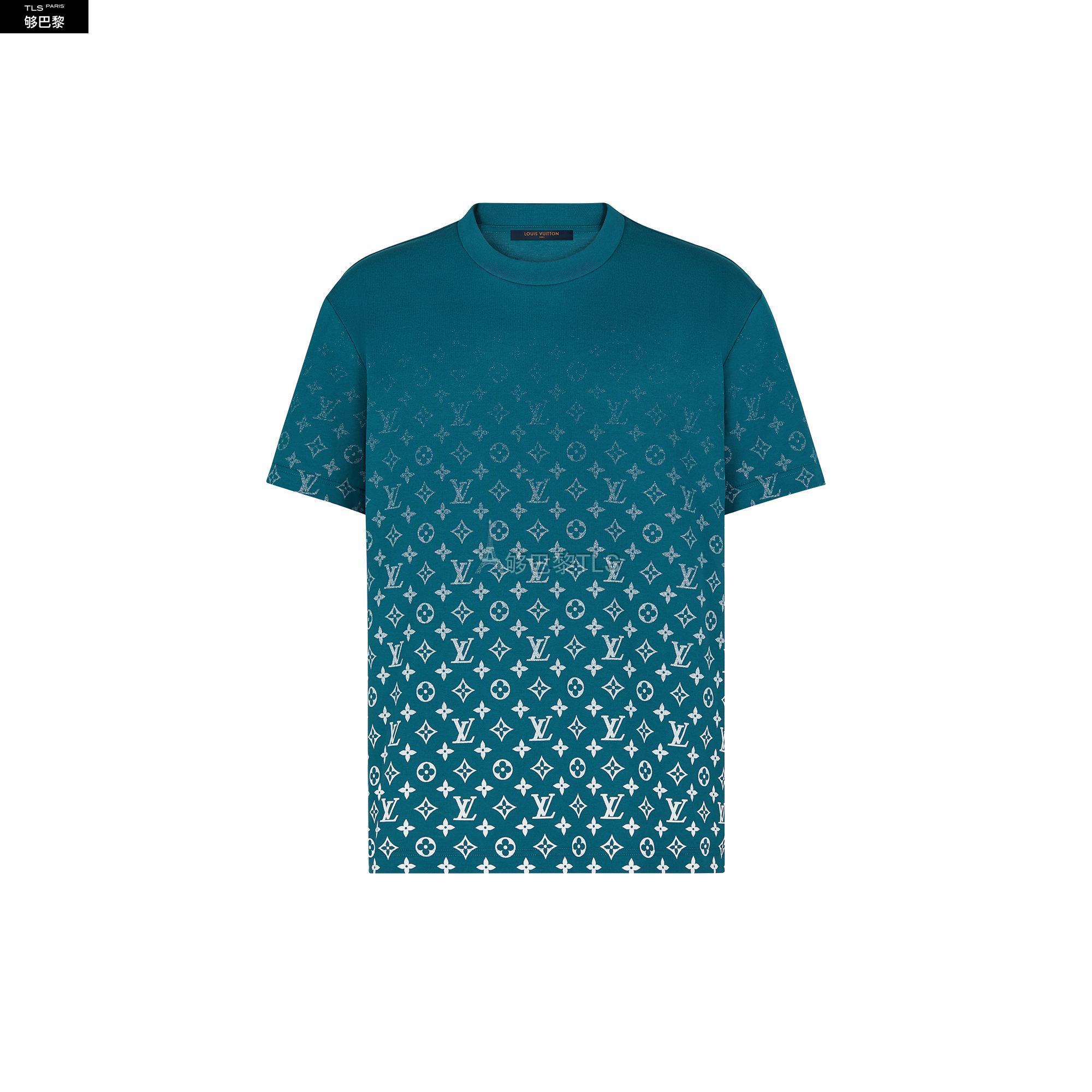 lv路易威登 21年春夏 男士 短袖t恤 lv*w*se monogram 渐变 t 恤 1a8
