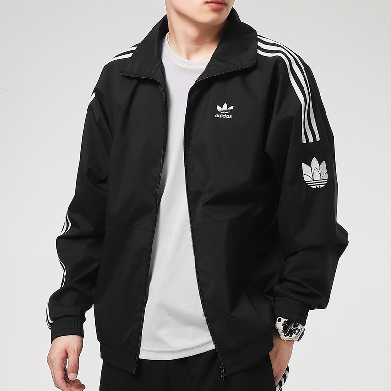 adidas/阿迪达斯外套男2021春季新款运动服立领夹克梭织夹克gn3535 ls