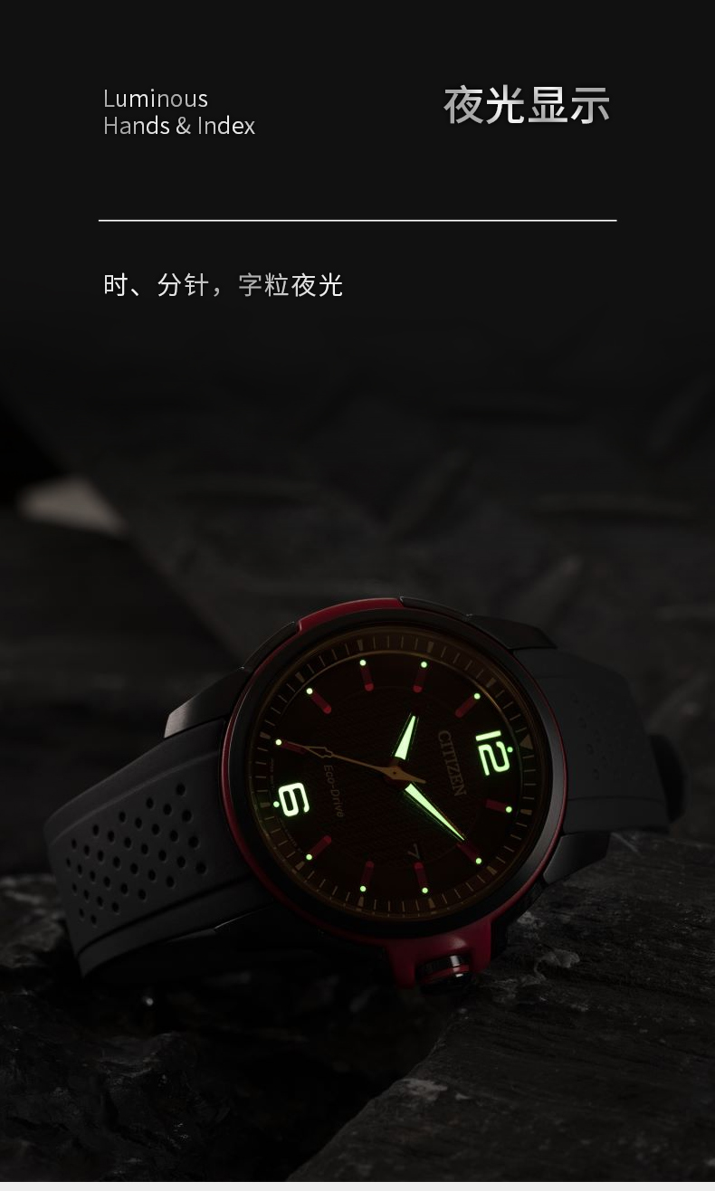 Citizen/西铁城手表 日期显示充电保护光动能腕表 AW1658-02E