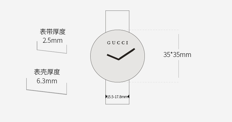 GUCCI/古驰 Disney x Gucci Grip系列米奇图案皮带石英中性表YA157420