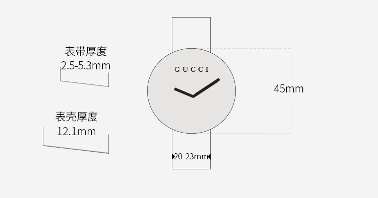 GUCCI/古驰 Gucci Dive系列橡胶表带珊瑚蛇图案石英男表