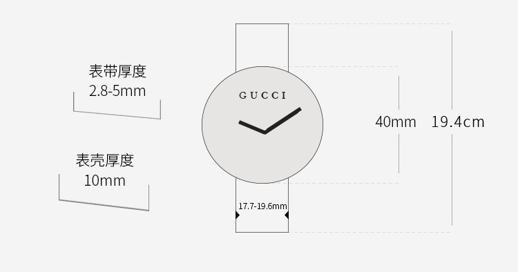 GUCCI/古驰 G-Timeless系列 独特表盘纹理皮质机械男表