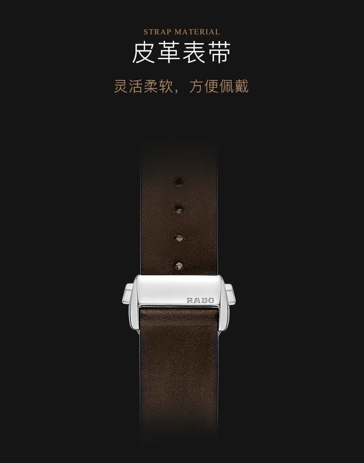 【明星同款】RADO/雷达 真薄系列 男士石英腕表 R27006912