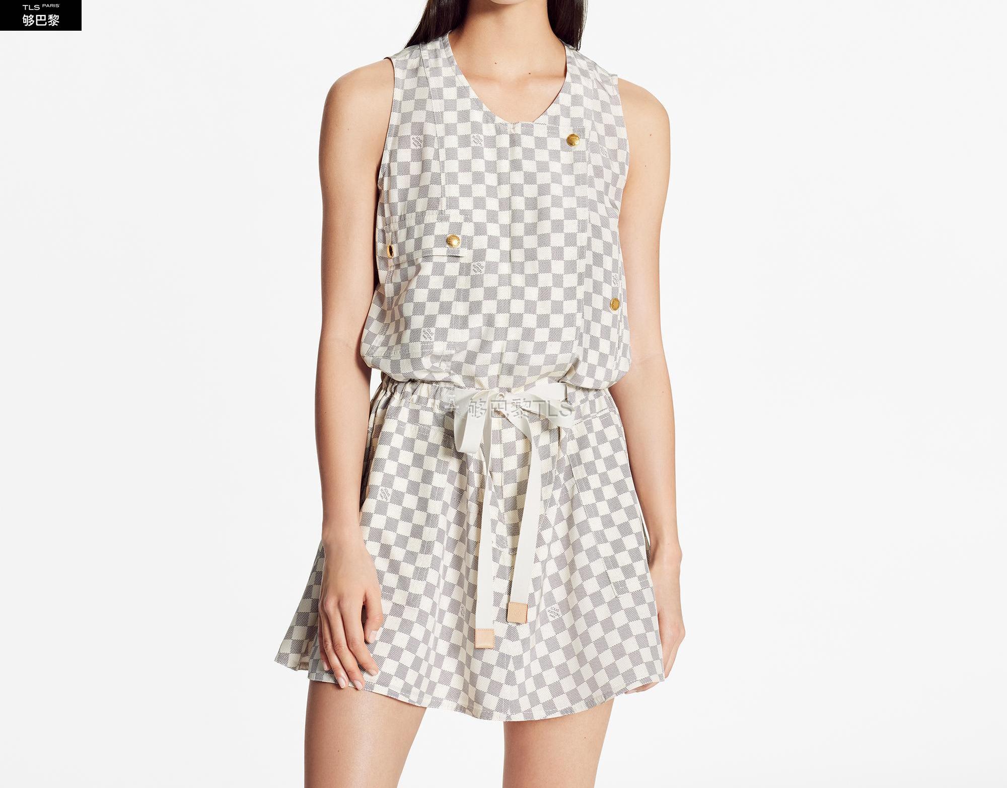 【包邮包税】 lv路易威登 21年春夏 女士 连衣裙 by the pool 腰部抽