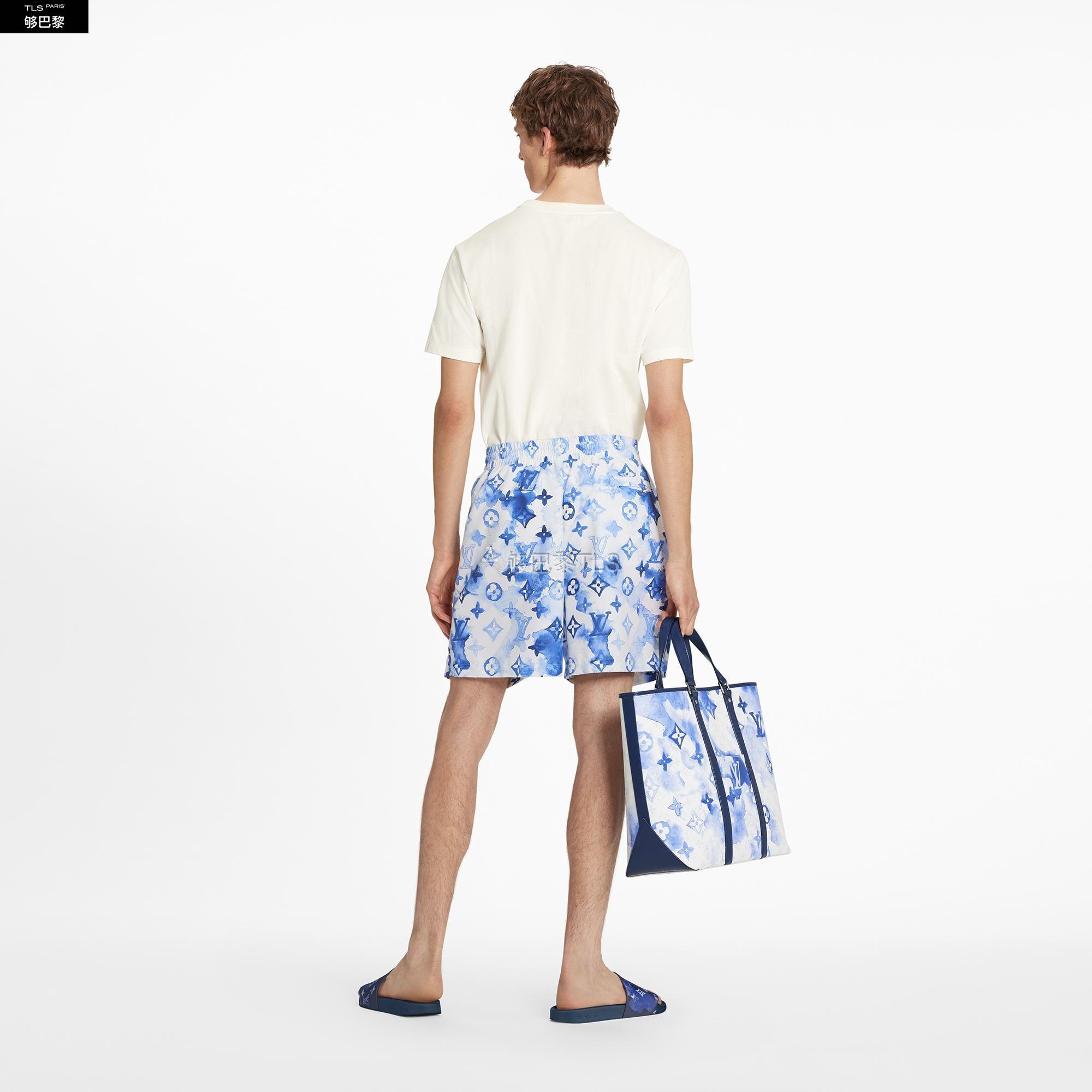 【包邮包税】 lv路易威登 21年春夏 男士 短裤 ink watercolor 沙滩
