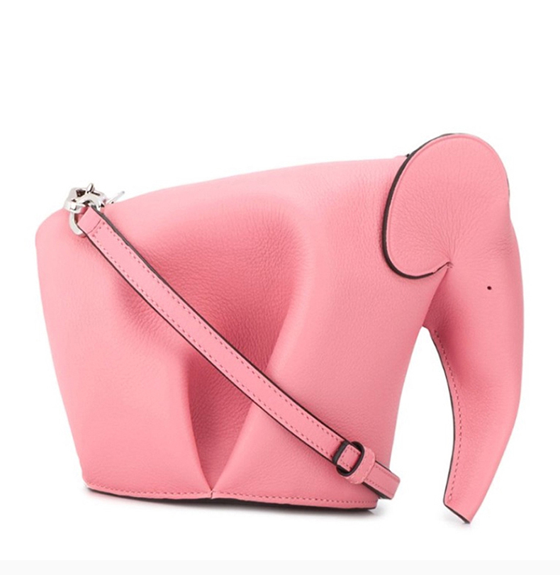 loewe/罗意威 女士粉色迷你大象单肩包皮革单肩包斜挎包女包19930ac45