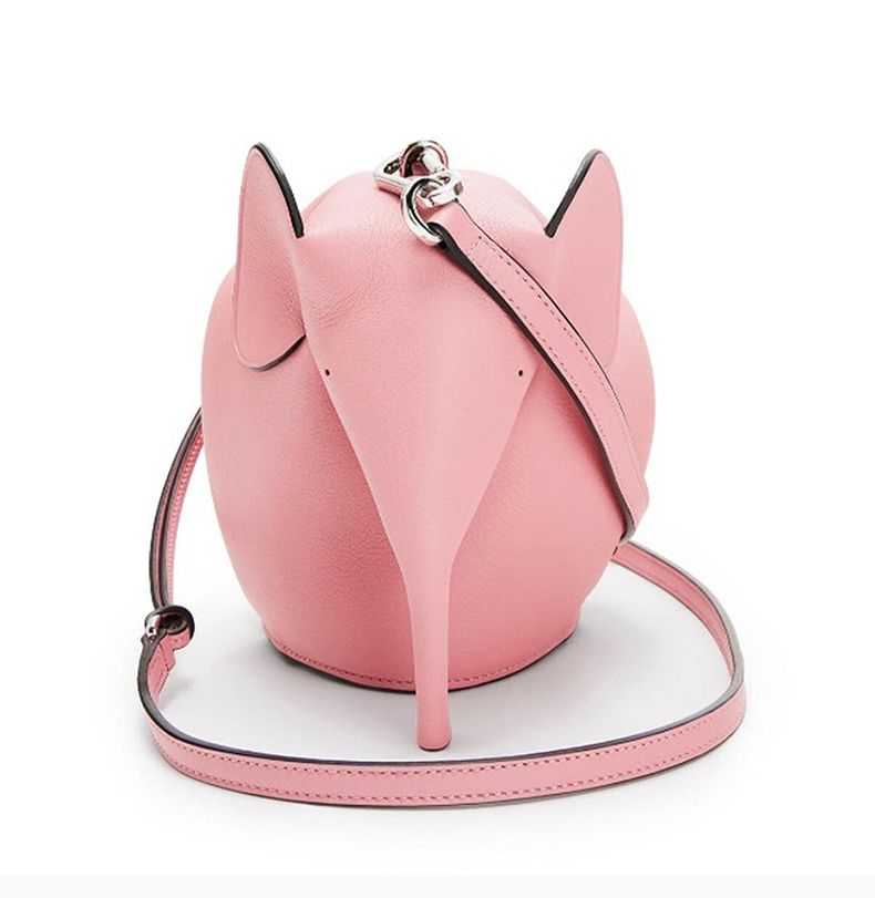 loewe/罗意威 女士粉色迷你大象单肩包皮革单肩包斜挎包女包19930ac45