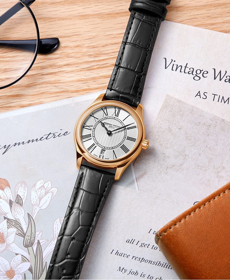 Frederique Constant/康斯登瑞士原装进口休闲时尚钢带日历石英女表FC-220MS3B6