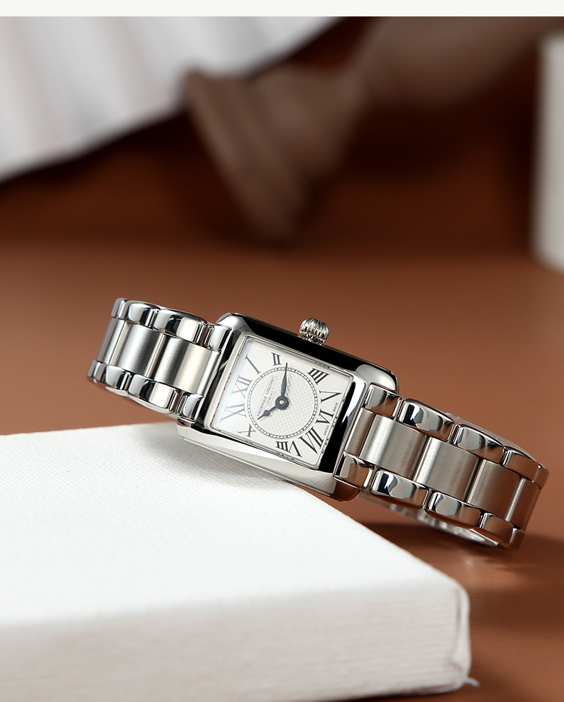 Frederique Constant/康斯登瑞士原装进口时尚休闲简约个性方盘石英女士腕表FC-200MC14/16