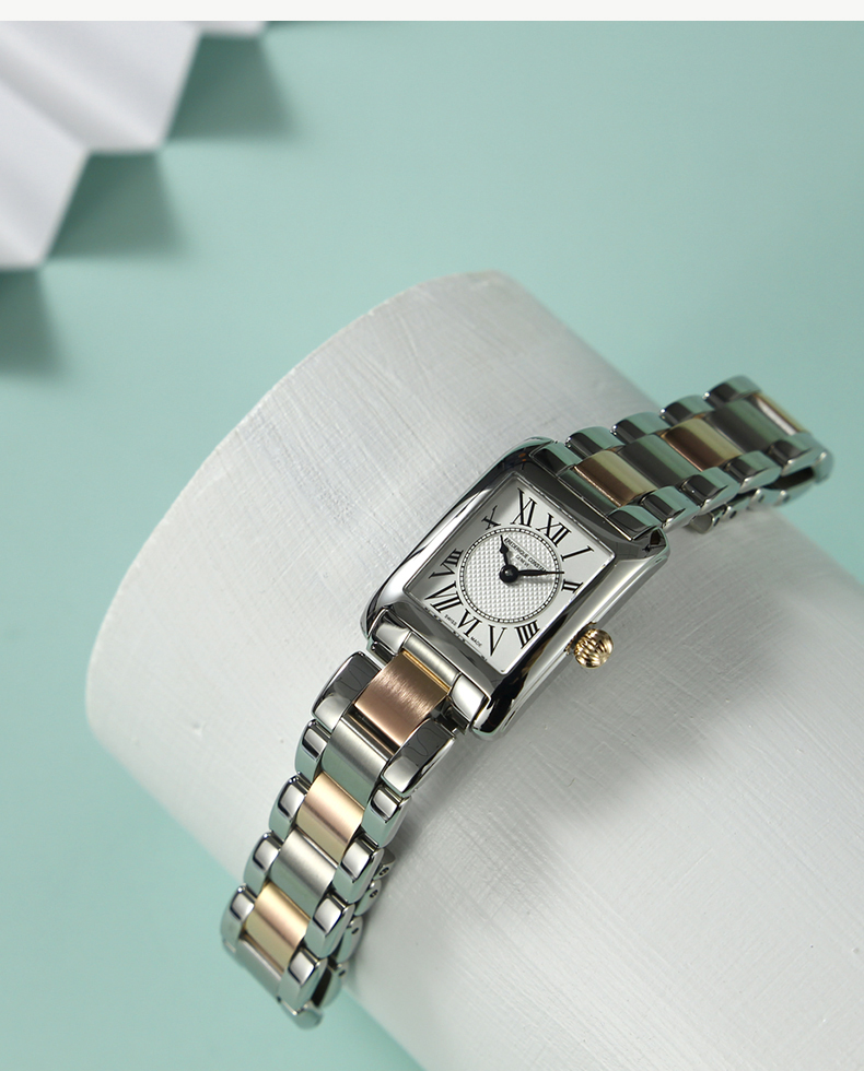 Frederique Constant/康斯登瑞士原装进口时尚休闲简约个性方盘石英女士腕表FC-200MC14/16