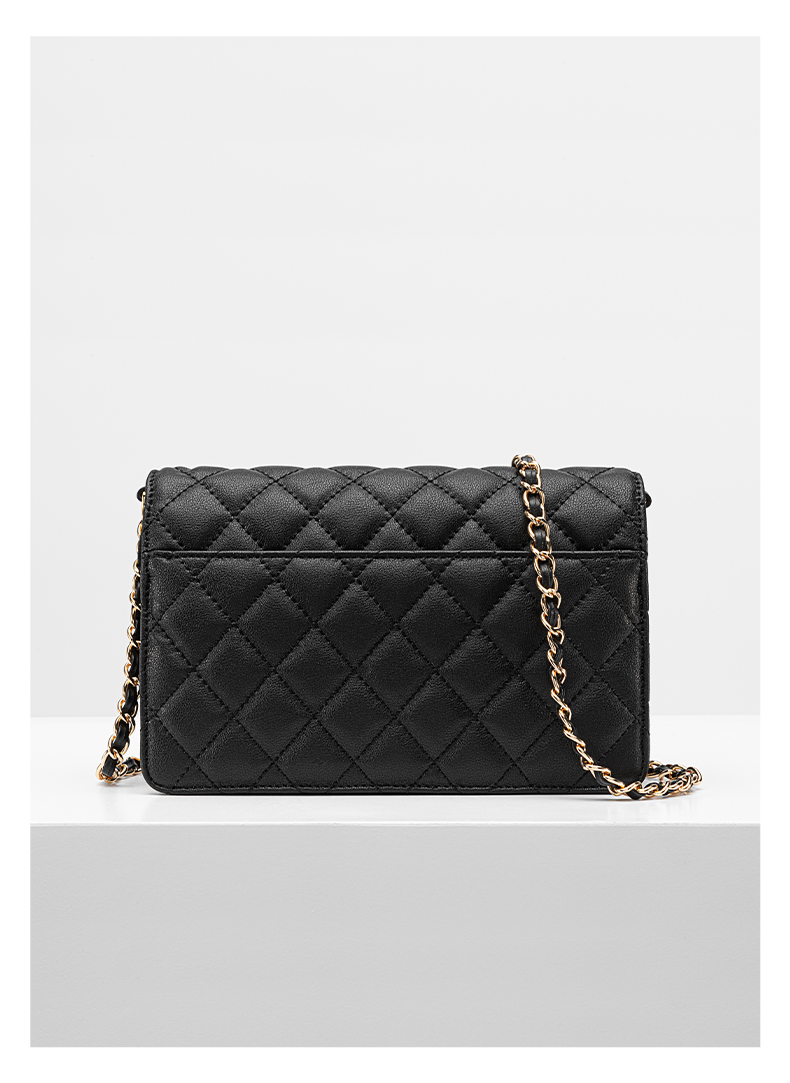 vh包包女包vanessa hogan/vanessa hogan 牛皮简约斜挎包单肩包菱格