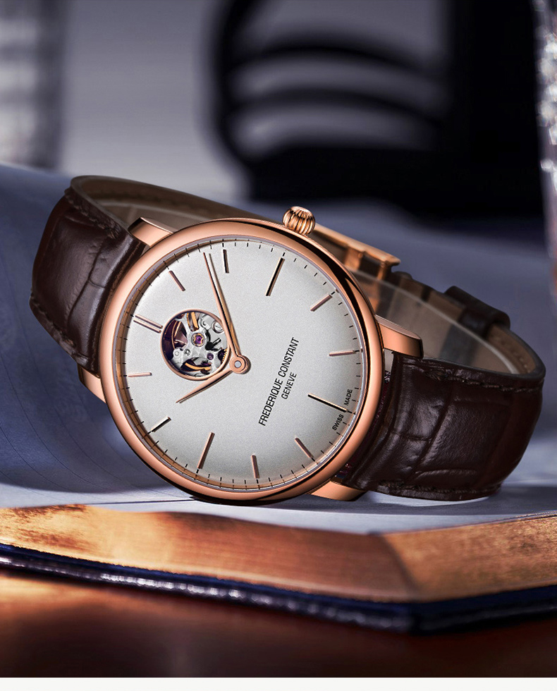 Frederique Constant/康斯登瑞士原装进口超薄系列背透心跳窗口自动机械男表FC-312V4S4