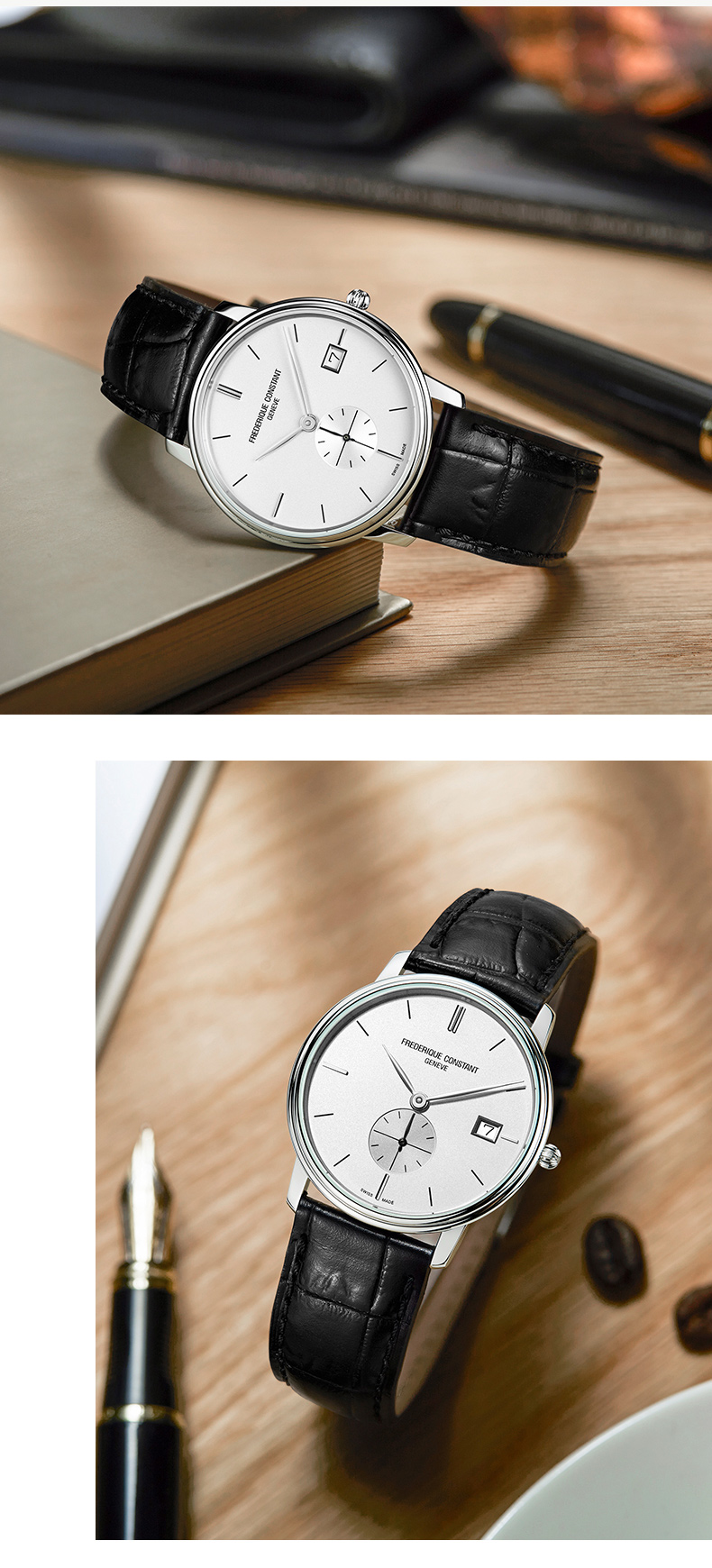 Frederique Constant/康斯登瑞士原装进口超薄系列商务休闲小秒针石英男表FC-245S4S6