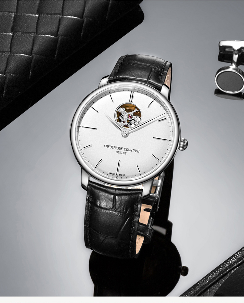 Frederique Constant/康斯登瑞士原装进口超薄系列背透心跳窗口自动机械男表FC-312V4S4