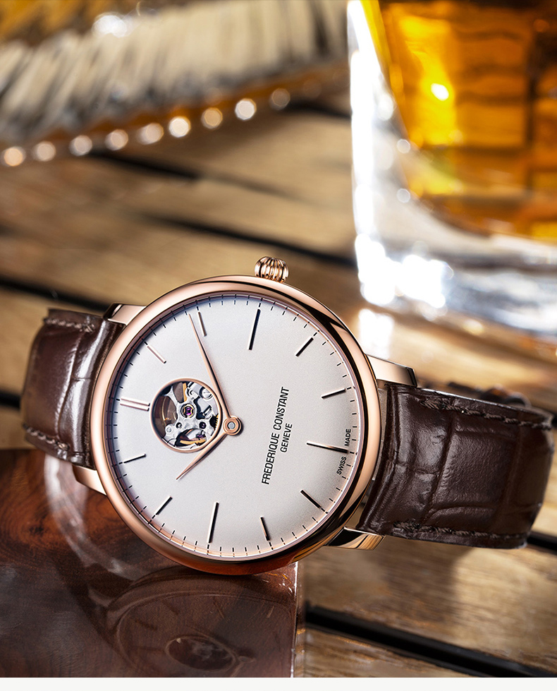 Frederique Constant/康斯登瑞士原装进口超薄系列背透心跳窗口自动机械男表FC-312V4S4