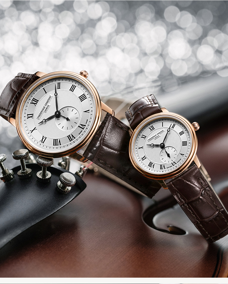 Frederique Constant/康斯登瑞士原装进口超薄石英情侣腕表FC-235M1S4