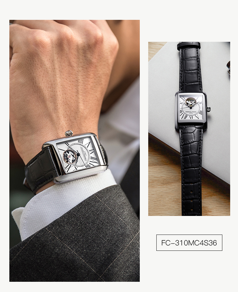 Frederique Constant/康斯登瑞士原装进口商务休闲个性方盘背透自动机械男表FC-310MC4S36