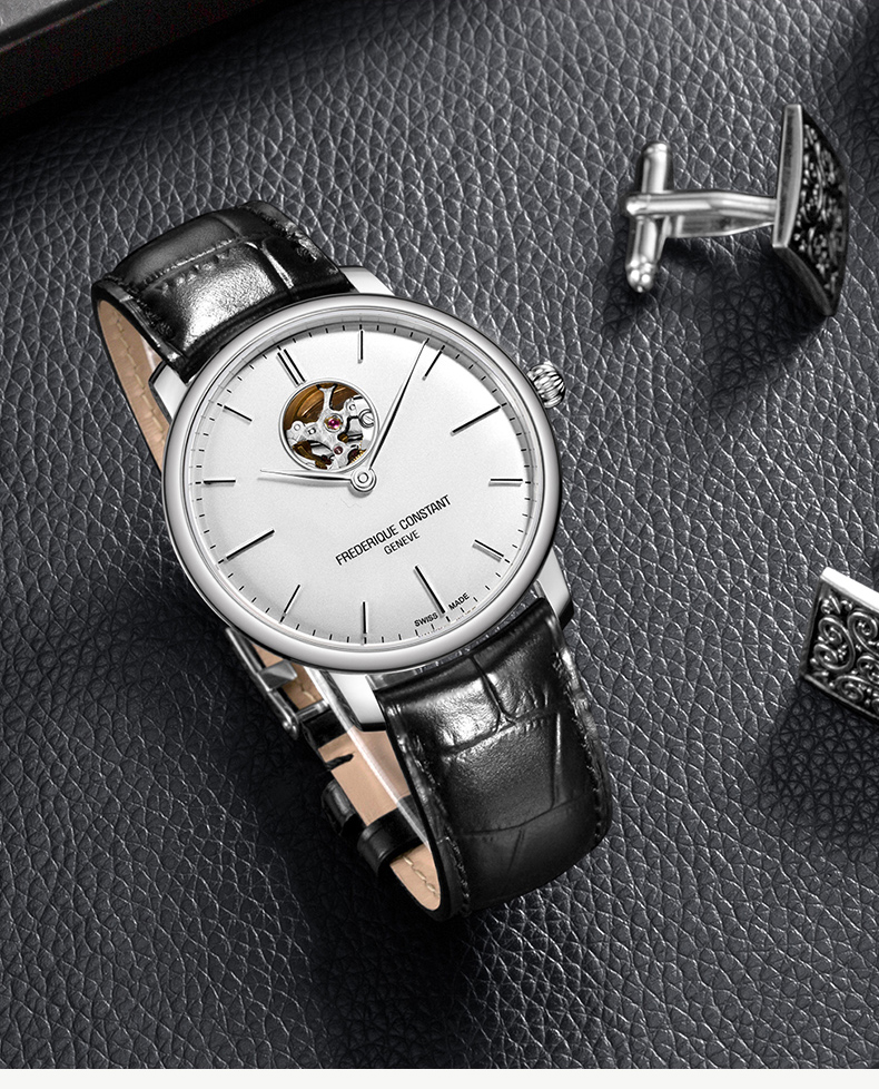 Frederique Constant/康斯登瑞士原装进口超薄系列背透心跳窗口自动机械男表FC-312V4S4