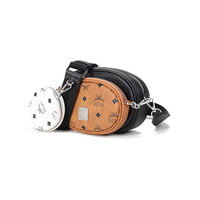 【mcmmcm 腰包】mcm/mcm 2021款 男女中性涂层帆布/配皮小号essential