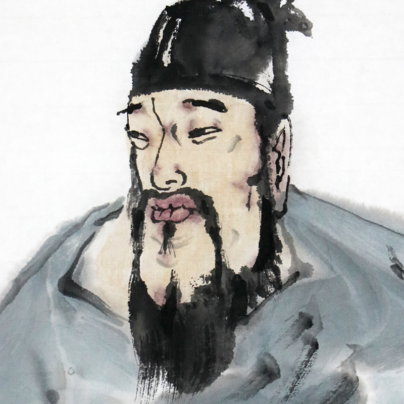 特价/国画创作高研班导师/中美协会员吴树强国画《东坡赏砚图》68x136