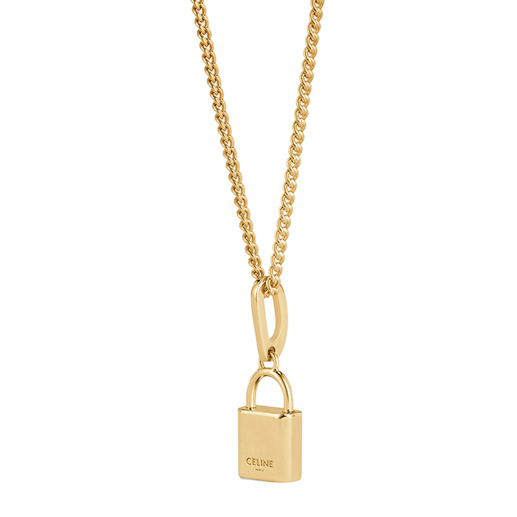 celine/赛琳 吊坠 celine separables lock mini pendant in brass 46