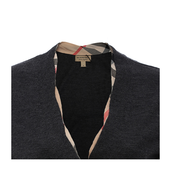 大陆现货秒发 burberry/博柏利 burberry 巴宝莉 深灰色女士羊毛开衫