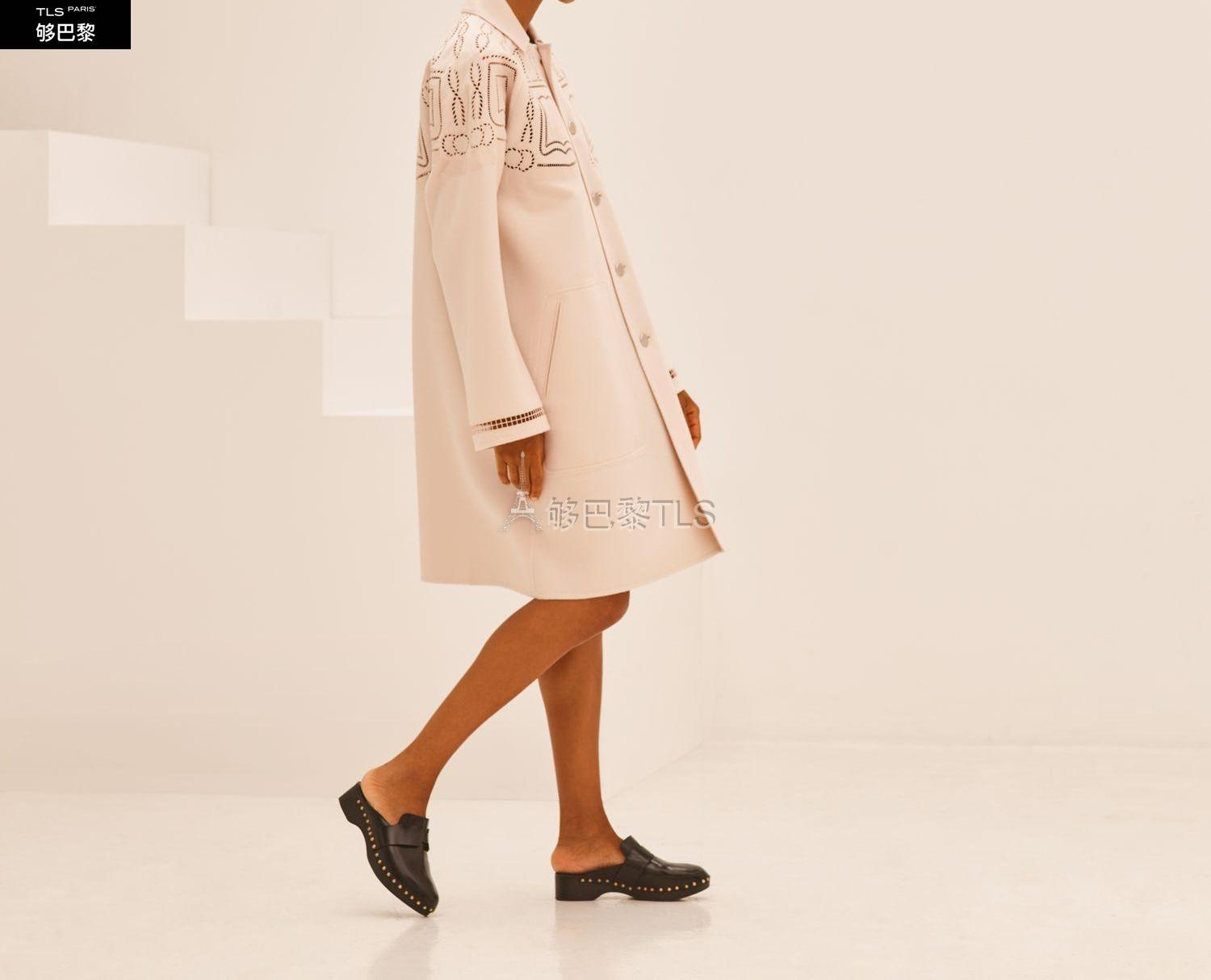 【包邮包税】 hermes爱马仕 21年春夏 女士 大衣 manteau brode