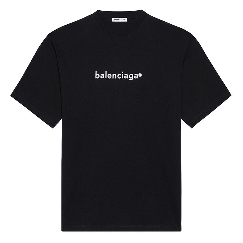 【包稅】balenciaga/巴黎世家 2021年新款 女士全新的黑色棉質大碼t恤