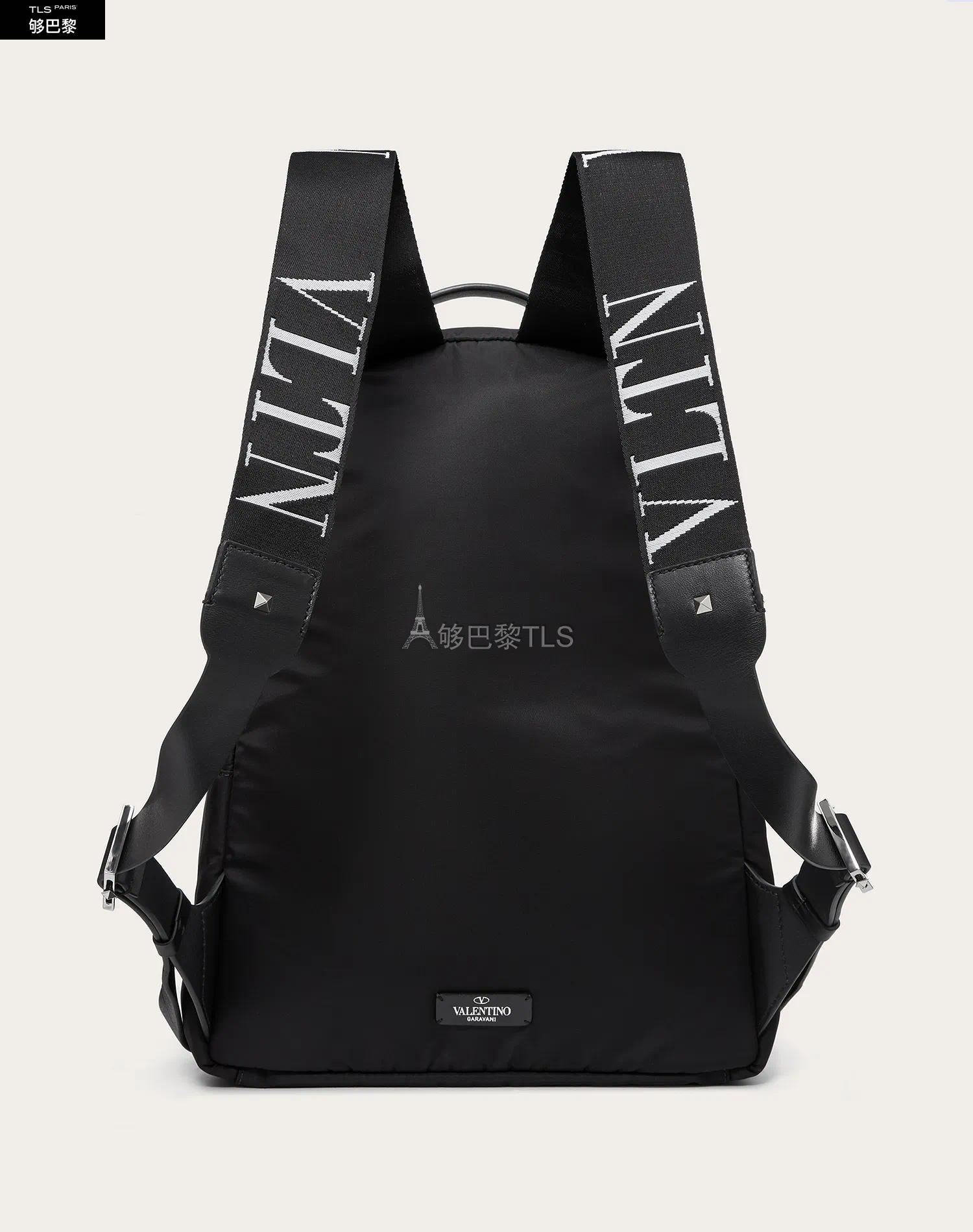 valentino华伦天奴 21年春夏 男士 背包 vltn 饰带肩带款尼龙双肩包