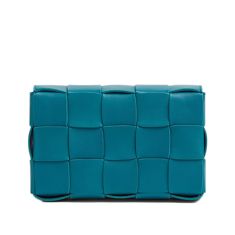 【包税】bottega veneta/葆蝶家 21新款cassette系列 野鸭绿色小羊皮