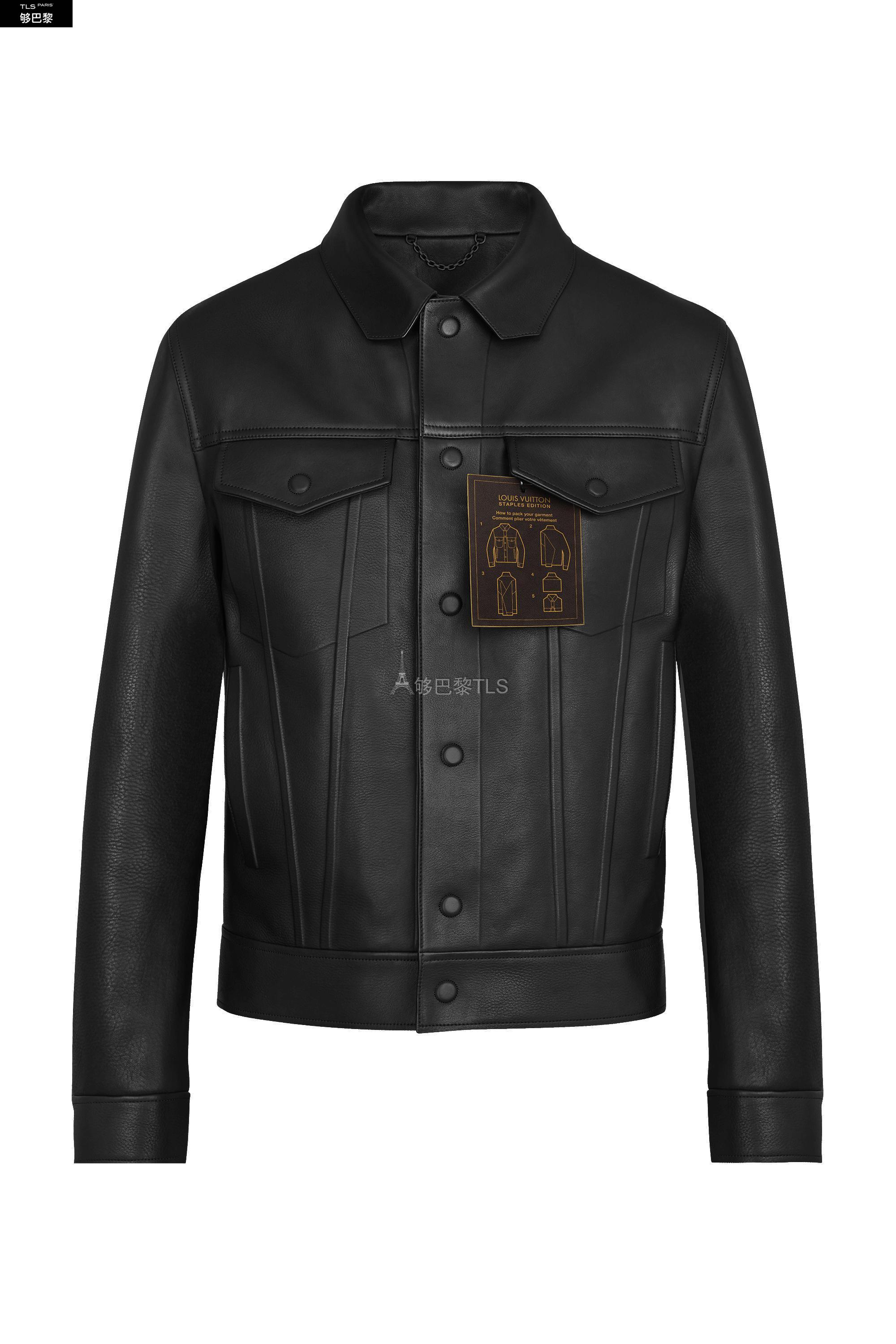 【包邮包税】 lv路易威登 21年春夏 男士 夹克 皮革牛仔夹克 1a5ixd