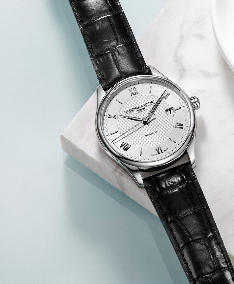 Frederique Constant/康斯登瑞士原装进口手工玑镂纹饰自动机械日历男士腕表FC-303MS5B6