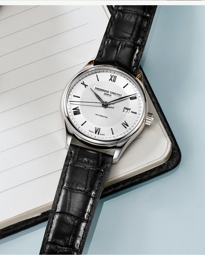 Frederique Constant/康斯登瑞士原装进口手工玑镂纹饰自动机械日历男士腕表FC-303MS5B6