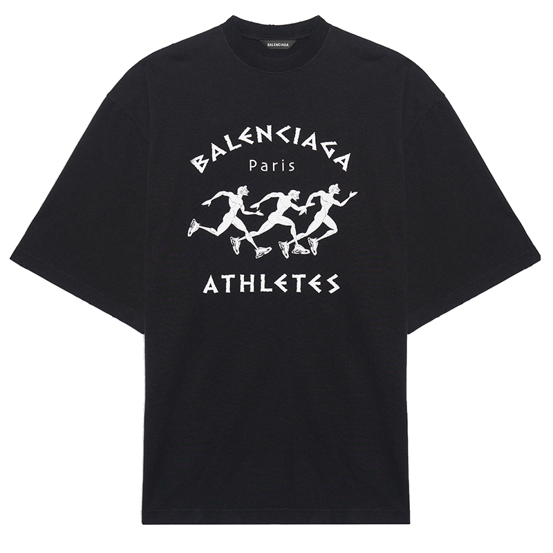 男士短袖t恤】【包税】balenciaga/巴黎世家 2021年新款 男士黑色有机