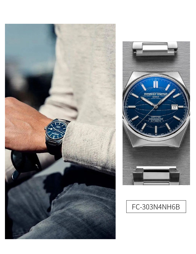 Frederique Constant/康斯登瑞士原装天文台认证背透自动机械男表FC-303N4NH6B