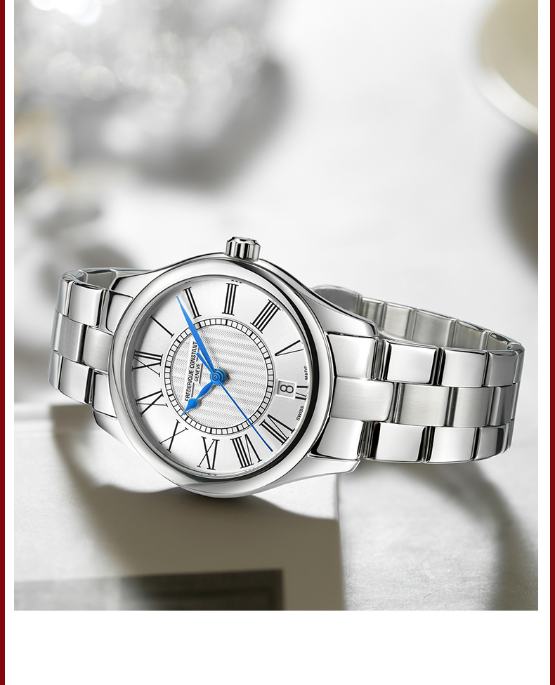 Frederique Constant/康斯登瑞士原装时尚简约自动机械女表FC-303WRB3B26B中国限定款