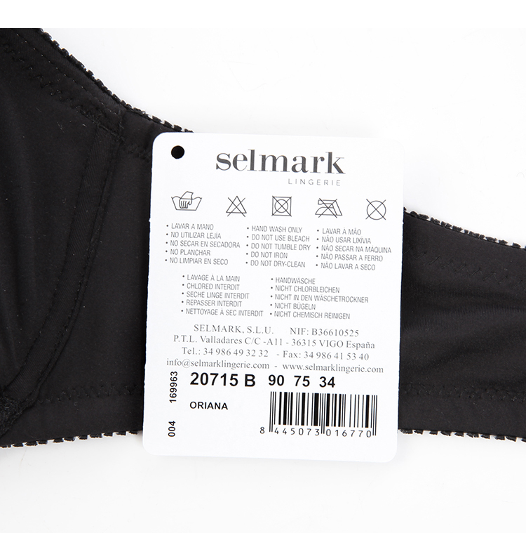 SELMARK/赛马可 欧洲进口透气无胸垫大胸显小内衣女内裤女士内衣套装2071506
