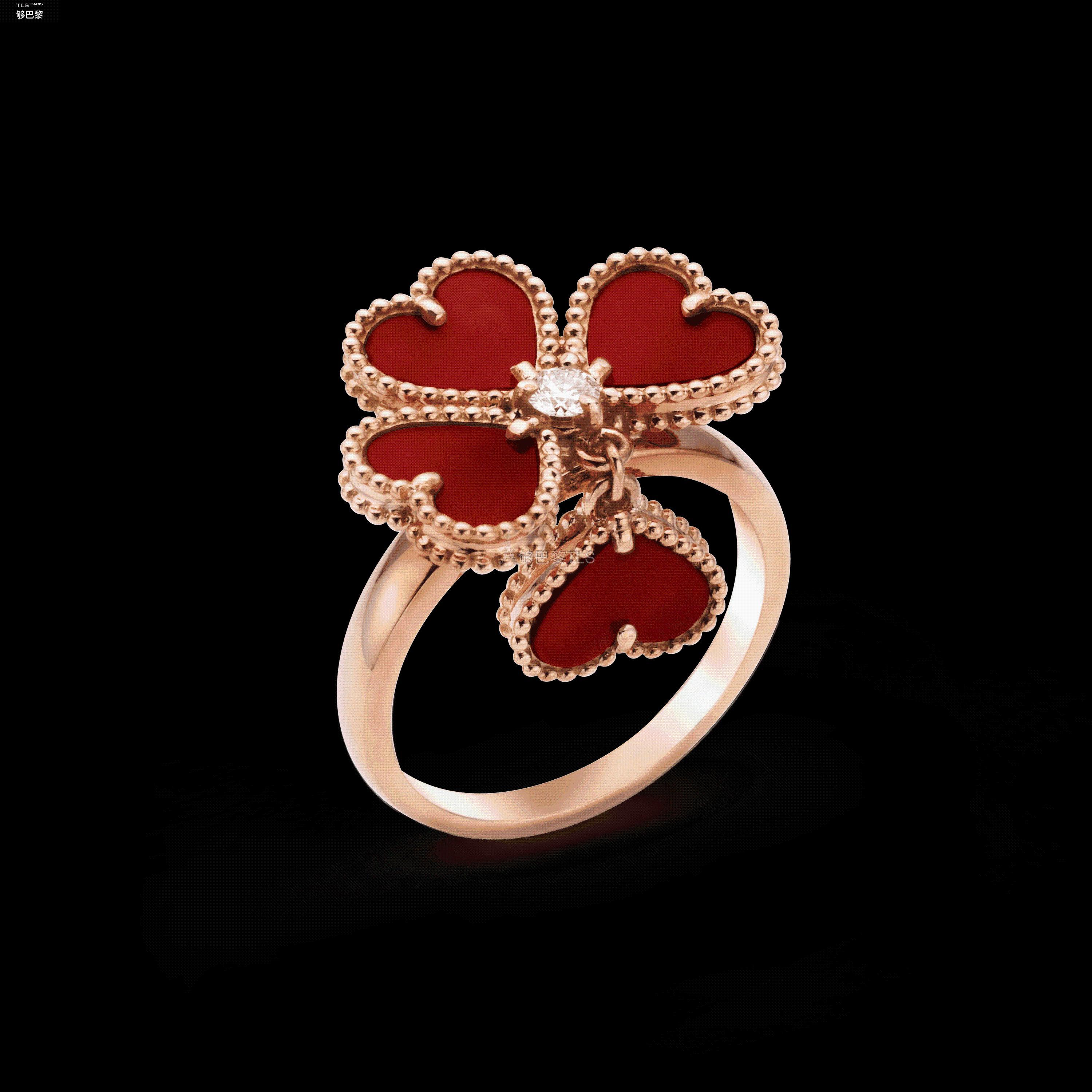 【包邮包税】 vca梵克雅宝 21年春夏 女士 戒指 sweet alhambra ef