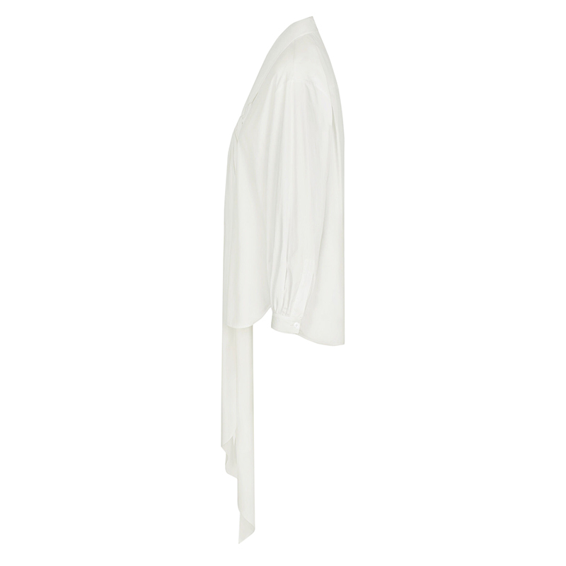 【包税】Givenchy/纪梵希 2021年新款 女士纯白色真丝提花衬衫BW60GR12JB-130