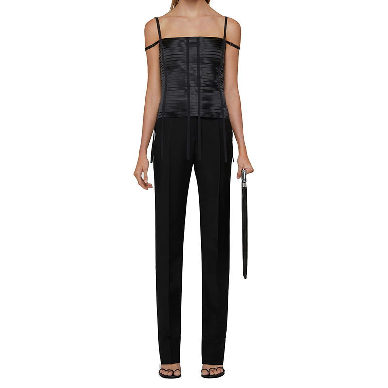【包税】Givenchy/纪梵希 2021年新款 女士黑色聚酯纤维紧身胸衣 BW60T513ND-001