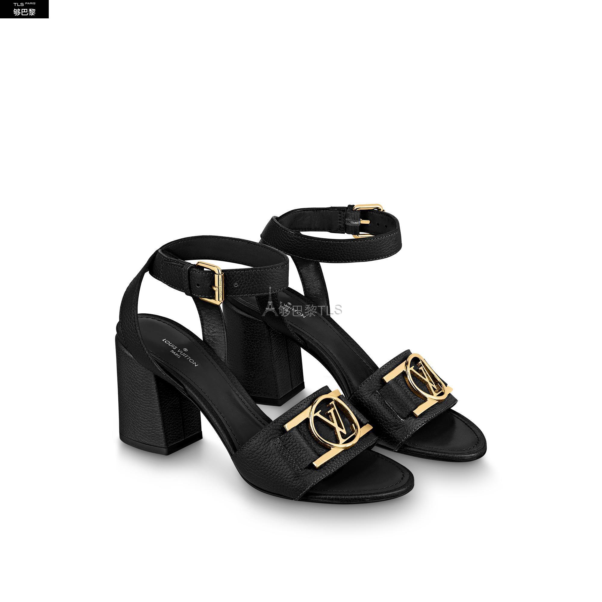 【包邮包税】 lv路易威登 21年春夏 女士 中跟凉鞋 lock it 凉鞋 1a8f